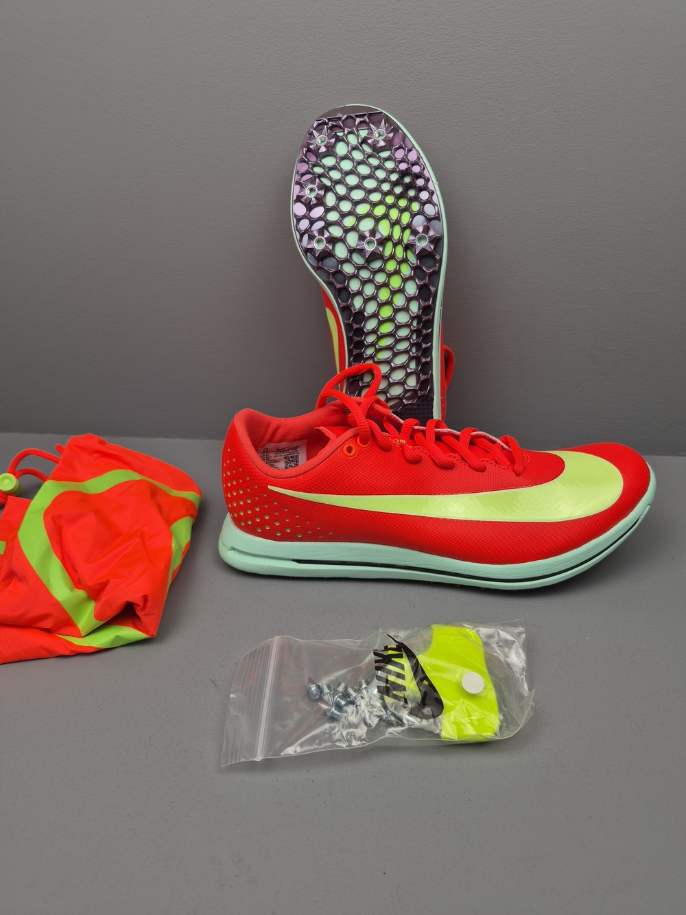 New Nike Triple Jump Elite 3 Bright Crimson Lime Blast HV6425-600 Men’s Size 8.5